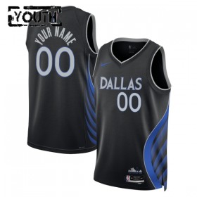 Maillot NBA Dallas Mavericks Personnalisable Nike 2025-26 City Edition Noir Swingman - Enfant